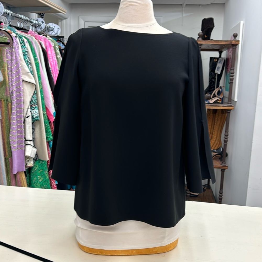 Lafayette 148 split sleeve blouse
